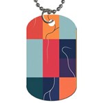  Minimalist Pattern With Simple Lines And Shapes, Creating A Clean And Modern Aesthe Dog Tag (One Side) Front