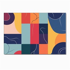  Minimalist Pattern With Simple Lines And Shapes, Creating A Clean And Modern Aesthe Postcard 4 x 6  (pkg Of 10) by myclothy