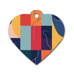  Minimalist Pattern With Simple Lines And Shapes, Creating A Clean And Modern Aesthe Dog Tag Heart (one Side)