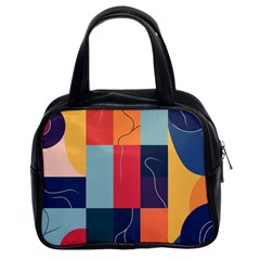  Minimalist Pattern With Simple Lines And Shapes, Creating A Clean And Modern Aesthe Classic Handbag (two Sides)