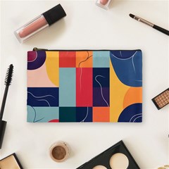  Minimalist Pattern With Simple Lines And Shapes, Creating A Clean And Modern Aesthe Cosmetic Bag (medium) by myclothy