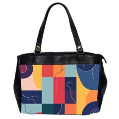  Minimalist Pattern With Simple Lines And Shapes, Creating A Clean And Modern Aesthe Oversize Office Handbag (2 Sides) by myclothy