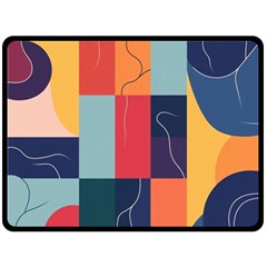  Minimalist Pattern With Simple Lines And Shapes, Creating A Clean And Modern Aesthe Fleece Blanket (large)