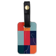  Minimalist Pattern With Simple Lines And Shapes, Creating A Clean And Modern Aesthe Luggage Tag (one Side)