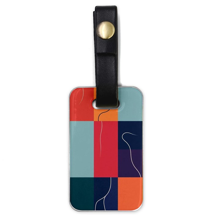  Minimalist Pattern With Simple Lines And Shapes, Creating A Clean And Modern Aesthe Luggage Tag (one side)