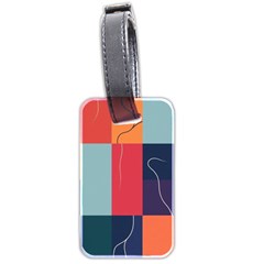  Minimalist Pattern With Simple Lines And Shapes, Creating A Clean And Modern Aesthe Luggage Tag (two Sides)