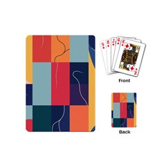  Minimalist Pattern With Simple Lines And Shapes, Creating A Clean And Modern Aesthe Playing Cards Single Design (mini)