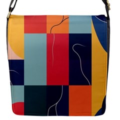  Minimalist Pattern With Simple Lines And Shapes, Creating A Clean And Modern Aesthe Flap Closure Messenger Bag (s)