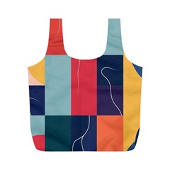  Minimalist Pattern With Simple Lines And Shapes, Creating A Clean And Modern Aesthe Full Print Recycle Bag (m)