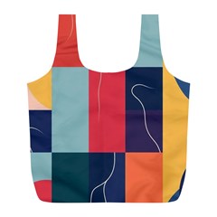  Minimalist Pattern With Simple Lines And Shapes, Creating A Clean And Modern Aesthe Full Print Recycle Bag (l)