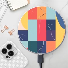  Minimalist Pattern With Simple Lines And Shapes, Creating A Clean And Modern Aesthe Wireless Fast Charger(white)