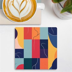  Minimalist Pattern With Simple Lines And Shapes, Creating A Clean And Modern Aesthe Uv Print Square Tile Coaster 