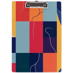  Minimalist Pattern With Simple Lines And Shapes, Creating A Clean And Modern Aesthe A4 Acrylic Clipboard