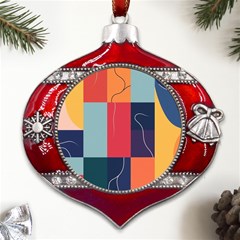  Minimalist Pattern With Simple Lines And Shapes, Creating A Clean And Modern Aesthe Metal Snowflake And Bell Red Ornament