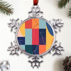  Minimalist Pattern With Simple Lines And Shapes, Creating A Clean And Modern Aesthe Metal Large Snowflake Ornament