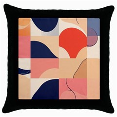 Minimalist Pattern With Simple Lines And Shapes, Creating A Clean And Modern Aesthe Throw Pillow Case (black) by myclothy