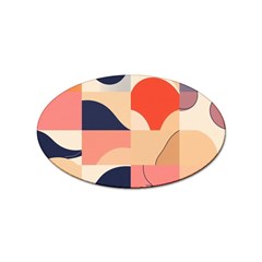 Minimalist Pattern With Simple Lines And Shapes, Creating A Clean And Modern Aesthe Sticker Oval (10 Pack)