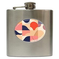 Minimalist Pattern With Simple Lines And Shapes, Creating A Clean And Modern Aesthe Hip Flask (6 Oz) by myclothy