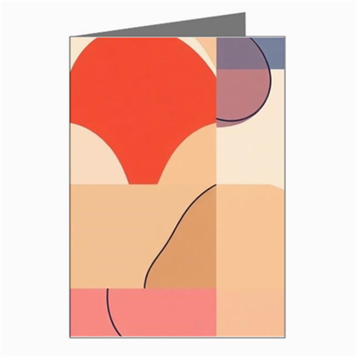 Minimalist Pattern With Simple Lines And Shapes, Creating A Clean And Modern Aesthe Greeting Card