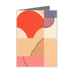 Minimalist Pattern With Simple Lines And Shapes, Creating A Clean And Modern Aesthe Mini Greeting Card by myclothy