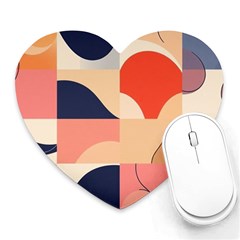 Minimalist Pattern With Simple Lines And Shapes, Creating A Clean And Modern Aesthe Heart Mousepad by myclothy