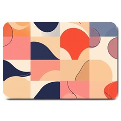 Minimalist Pattern With Simple Lines And Shapes, Creating A Clean And Modern Aesthe Large Doormat by myclothy