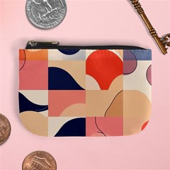 Minimalist Pattern With Simple Lines And Shapes, Creating A Clean And Modern Aesthe Mini Coin Purse