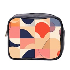 Minimalist Pattern With Simple Lines And Shapes, Creating A Clean And Modern Aesthe Mini Toiletries Bag (two Sides)