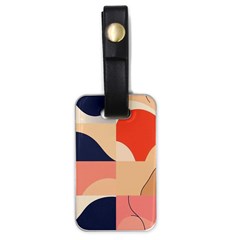 Minimalist Pattern With Simple Lines And Shapes, Creating A Clean And Modern Aesthe Luggage Tag (one Side)