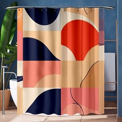 Minimalist Pattern With Simple Lines And Shapes, Creating A Clean And Modern Aesthe Shower Curtain 60  X 72  (medium) 