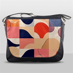 Minimalist Pattern With Simple Lines And Shapes, Creating A Clean And Modern Aesthe Messenger Bag