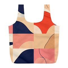 Minimalist Pattern With Simple Lines And Shapes, Creating A Clean And Modern Aesthe Full Print Recycle Bag (l)