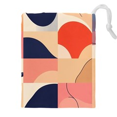 Minimalist Pattern With Simple Lines And Shapes, Creating A Clean And Modern Aesthe Drawstring Pouch (4xl)