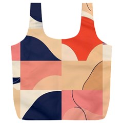 Minimalist Pattern With Simple Lines And Shapes, Creating A Clean And Modern Aesthe Full Print Recycle Bag (xxl)