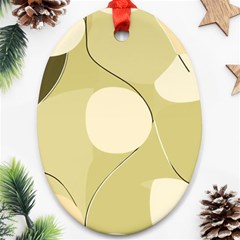 Minimalist Pattern With Simple Lines And Shapes, Creating A Clean And Modern Aesthetic 01 Oval Ornament (Two Sides)