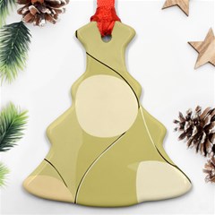 Minimalist Pattern With Simple Lines And Shapes, Creating A Clean And Modern Aesthetic 01 Ornament (Christmas Tree) 