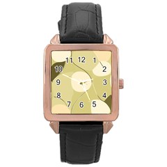 Minimalist Pattern With Simple Lines And Shapes, Creating A Clean And Modern Aesthetic 01 Rose Gold Leather Watch 