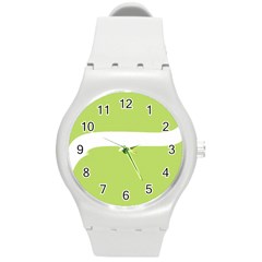 A Minimalist Pattern With Simple Lines And Shapes, Creating A Clean And Modern Aesthetic 02 Round Plastic Sport Watch (m) by myclothy