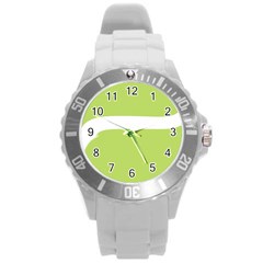 A Minimalist Pattern With Simple Lines And Shapes, Creating A Clean And Modern Aesthetic 02 Round Plastic Sport Watch (l)