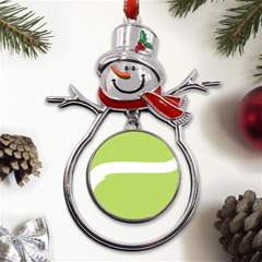 A Minimalist Pattern With Simple Lines And Shapes, Creating A Clean And Modern Aesthetic 02 Metal Snowman Ornament by myclothy