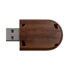 A Minimalist Pattern With Simple Lines And Shapes, Creating A Clean And Modern Aesthetic 02 Wood Oval Usb Flash Drive by myclothy