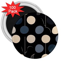 A Minimalist Pattern With Simple Lines And Shapes, Creating A Clean And Modern Aesthetic 03 3  Magnets (100 Pack)