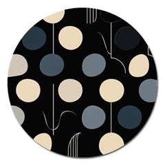 A Minimalist Pattern With Simple Lines And Shapes, Creating A Clean And Modern Aesthetic 03 Magnet 5  (round)