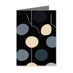 A Minimalist Pattern With Simple Lines And Shapes, Creating A Clean And Modern Aesthetic 03 Mini Greeting Card by myclothy