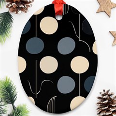 A Minimalist Pattern With Simple Lines And Shapes, Creating A Clean And Modern Aesthetic 03 Oval Ornament (two Sides)