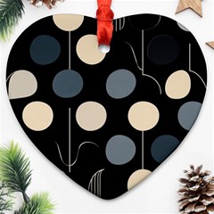 A Minimalist Pattern With Simple Lines And Shapes, Creating A Clean And Modern Aesthetic 03 Heart Ornament (two Sides)