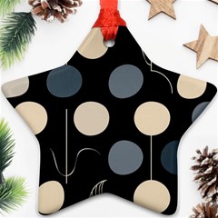 A Minimalist Pattern With Simple Lines And Shapes, Creating A Clean And Modern Aesthetic 03 Star Ornament (two Sides) by myclothy