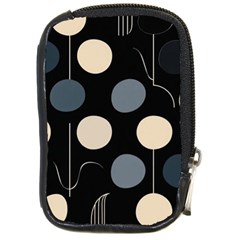 A Minimalist Pattern With Simple Lines And Shapes, Creating A Clean And Modern Aesthetic 03 Compact Camera Leather Case by myclothy