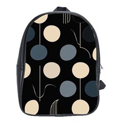 A Minimalist Pattern With Simple Lines And Shapes, Creating A Clean And Modern Aesthetic 03 School Bag (large)