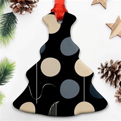 A Minimalist Pattern With Simple Lines And Shapes, Creating A Clean And Modern Aesthetic 03 Ornament (christmas Tree)  by myclothy